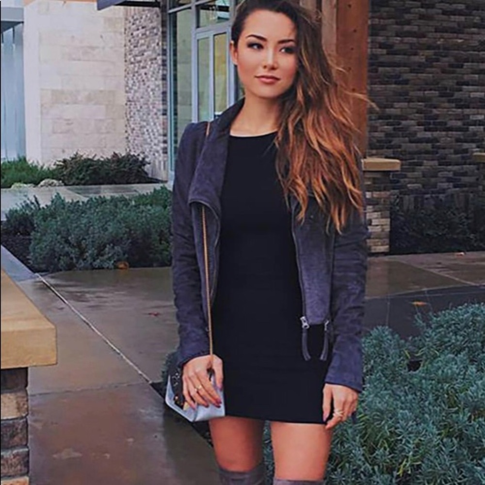 Black bodycon dress